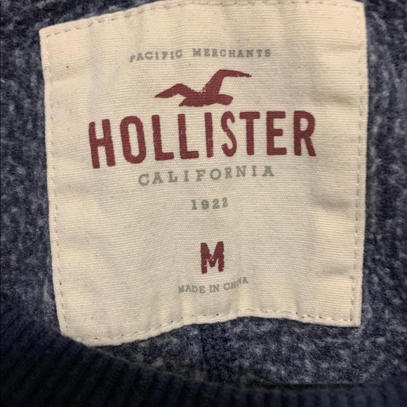 Blue Hollister crop top crewneck sweater - Picture 2 of 2